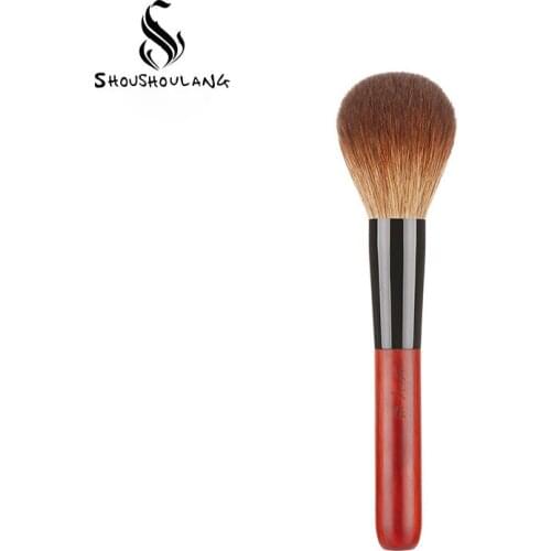 Shoushoulang Professional Handmade Make Up Brush A04 Round Face Powder Brush Soft Red Fox Hair Makeup Brushes