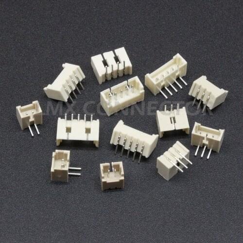 50Pcs/Lot JST 1.25 mm 1.25mm Connector Header Male Blade 2 3 4 5 6 7 8 9 10 Pin 2P 3P 4P 5P 6P 7P 8P 9P 10P PCB