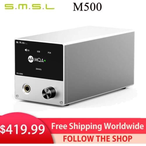 SMSL M500 DAC MQA ES9038PRO ES9311 XMOS XU-216 32bit 768kHz DSD512 Hi-Res Audio Decoder & Headphone Amplifier