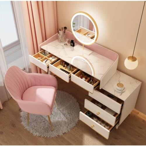 Dressing table integrated small single girl bedroom bedside table bay window dressing table storage cabinet integrated small