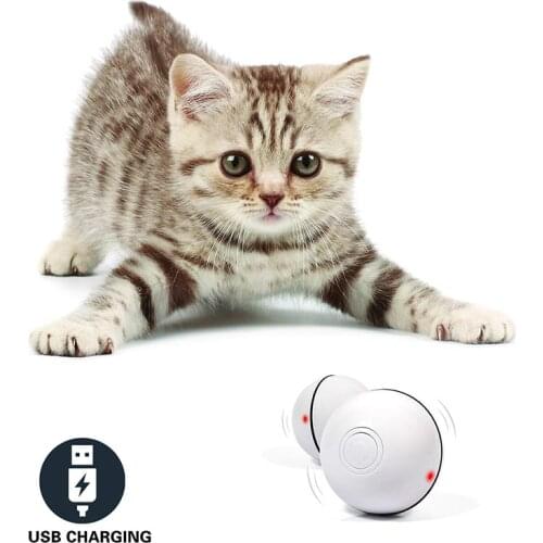 Xiaomi Smart Cat toy ball pet products USB rechargeable kitten toy balls catnip Automatic red dot funny cat playing movement