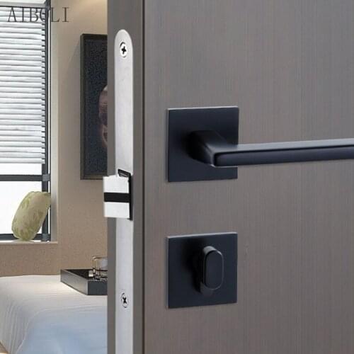 Indoor Wooden Door Lock Split Lock Bedroom Door Lock Handle Lock Anti-theft Bathroom Kitchen Mechanical Door Lock