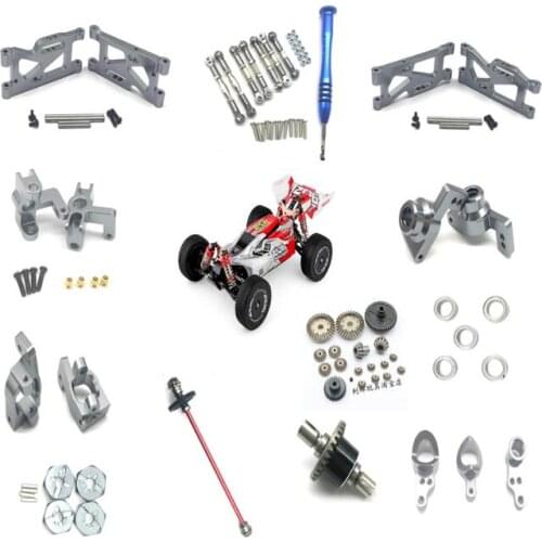 WLtoys 144001 RC car Upgrade metal spare parts gear rod tires Swing arm C Seat Combiner Steering cup rear Wheel Seat etc