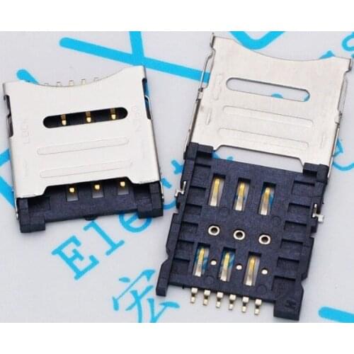 10PCS MICRO SIM Card Socket 6P 1.8H