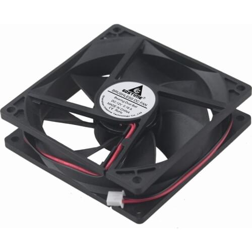 100 pcs Gdstime 12v Two Ball Bearing 92mm 90mm 92x92x25mm 9cm High Quality DC Cooling Cooler Fan 90*90*25mm 9225