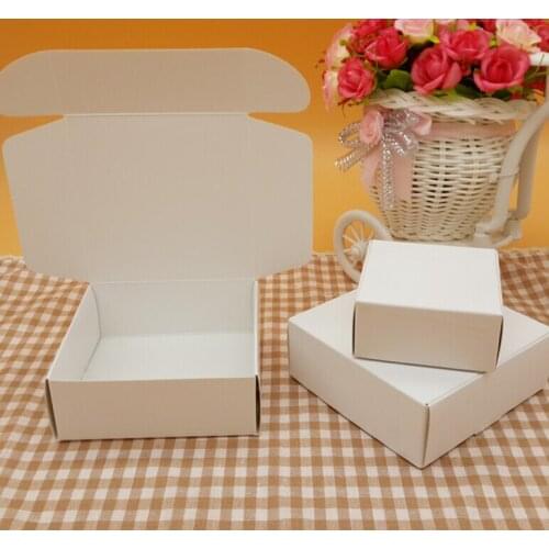19 sizes White Carton Kraft Paper wedding gift Box,small white cardboard paper packaging box,Gift Handmade Soap paper craft box