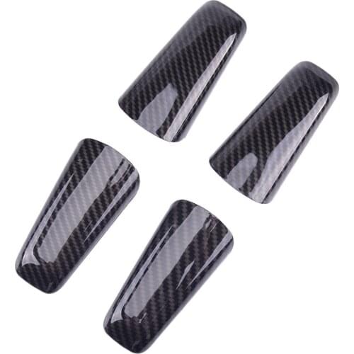 4pcs Carbon Fiber Style A/B Pillar Handle Decor Cover Trim Fit for Jeep Wrangler JL 2018 2019