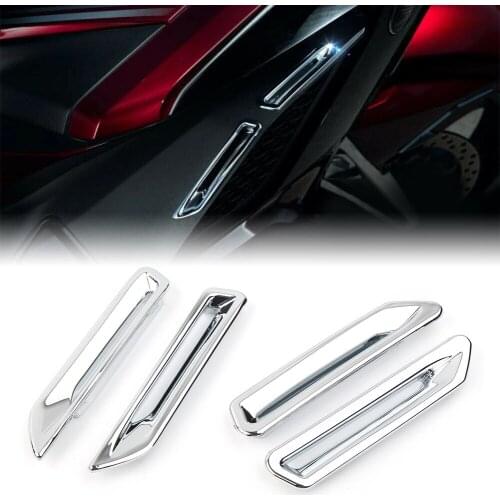 4Pcs Chrome ABS Motorcycle Radiator Slot Vent Trim Motorcycle Decoration Parts For Honda Goldwing GL1800 2018 2019 2020 2021