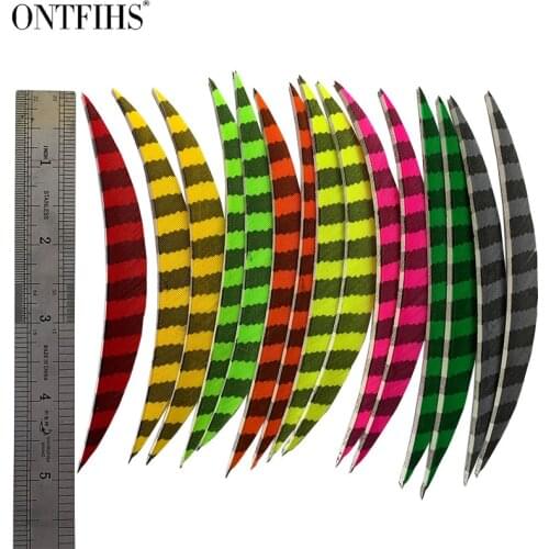 24Pcs/Lot ONTFIHS Archery Arrow Fletches 5 Inch Feathers Fletching Arrow Feather 5''-Banana