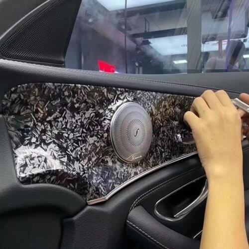 50CM*200/300/600CM Black Gold Silver Forged Carbon Vinyl Wrap with Air Release Bubbles Adhesive DIY Car Styling Sticker Decal