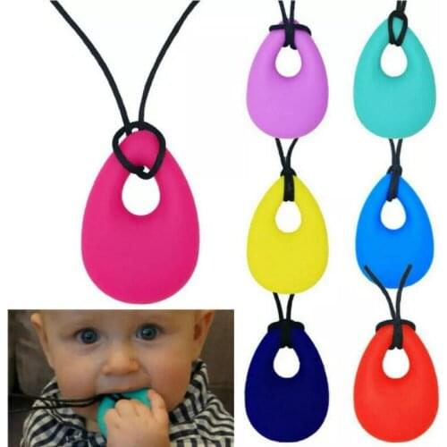 Baby Feeding Accessories Kids Baby Chewy Necklace Anti Autism ADHD Biting Sensory Chew Teething Toys Solid Pacifier Care