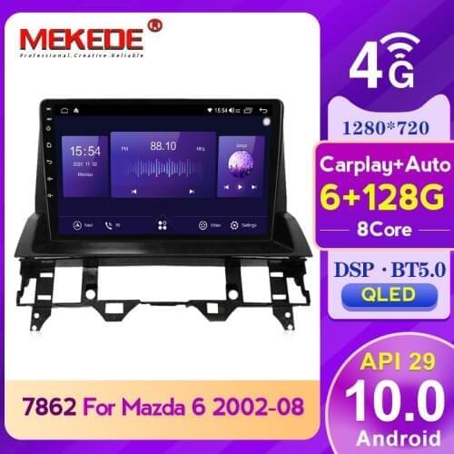 Octa Core Android 10 Car radio Audio GPS Stereo For Mazda 6 2002 - 2008 Head Unit Multimedia 6G 128G DSP 4G LTE 5GHz WIFI SWC