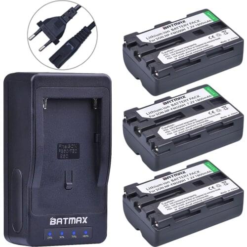 Batmax 3Pc NP-FM500H NP FM500H Batteries+LED Ultra Rapid Charger for Sony A57 A65 A77 A99 A350 A550 A580 A900 Camera
