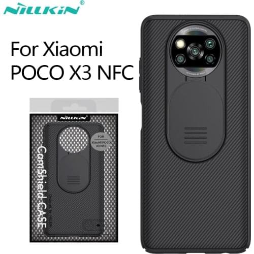 For Poco M3 Case Nillkin CamShield Slide Camera Cover for Xiaomi Poco X3 NFC Lens Protection Casing