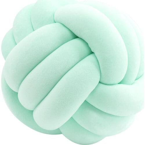 Dia27cm Nordic Style Velvet Knot Ball Pillow Sofa Cushion Baby Stuffed Toys Kids Adult Bedroom Decoration Car Cushions