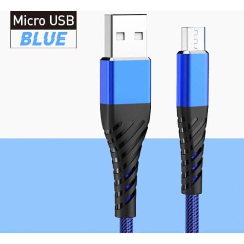 1m/2m Nylon Micro USB Cables Android Date micro-usb Cord For Samsung Huawei Xiaomi redmi Mobile Phone Accessories microusb Cable