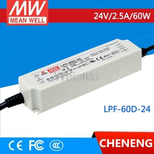 MEAN WELL original LPF-60D-24 24V 2.5A meanwell LPF-60D 24V 60W Single Output LED Switching Power Supply
