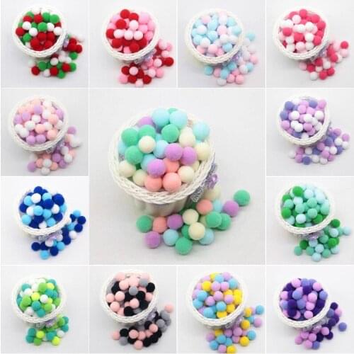 Mix Pompom 8mm 10mm 15mm 20mm 25mm 30mm Soft Pompones Fluffy Plush Crafts DIY Pom Poms Ball Furball Home Decor Sewing Supplies