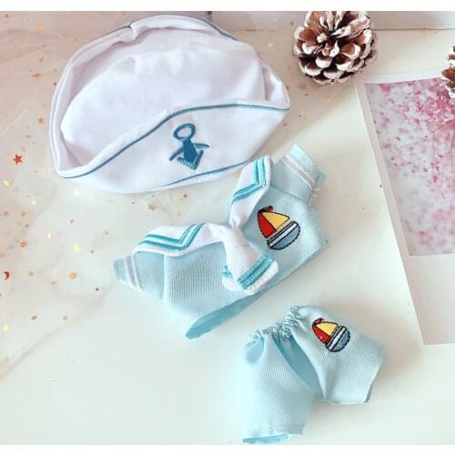 Doll Clothes For 20cm EXO Baby Plush Dolls Clothes Suit+Hat+Clothes Toy for Girl Dolls Accessories for Korea Kpop EXO idol