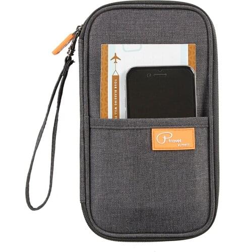 Large capacity certificate containing change bank card bag wallet multifunctional passport bag