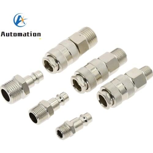 Pneumatic Fitting European Standard EU Euro Type 1/4 3/8 1/2 Male thread Quick Coupling Connector Coupler For Air Compressor