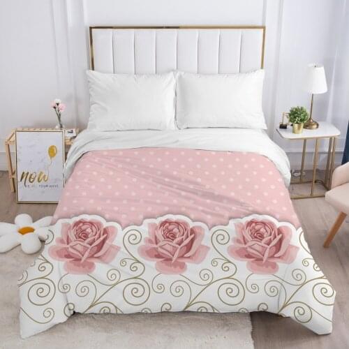 Duvet cover Quilt/Blanket/Comfortable Case Luxury Bedding 140x200 150x200 240x220 240x260 for Home 3D Print Flowers Two color