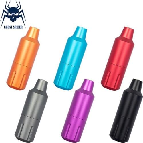 GHOST SPIDER Short Tattoo Pen Multi-color Rotary Tattoo Machine Needles Cartridges Pen