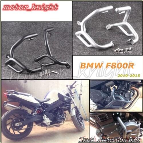 Silver & Black Crash Protection Bars Engine Guards for BMW F800R 2010 2011 2012 2013 2014 2015