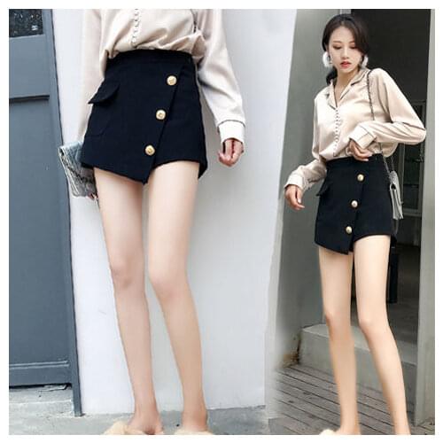 Shorts Women Shorts Womens Black High Waist Autumn And Winter Pants Loose Pants Ropa Mujer