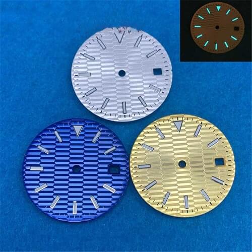 Blue-Green Luminous Dial 28.5mm For Japan 8215 ETA2824/2836 Automatic Movement Watch Parts