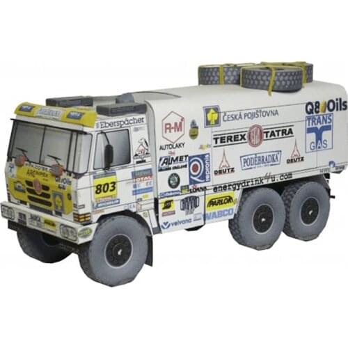 TATRA 815 VD 13 350 6X6.1 White Truck 1:53 Dakar Rally Folding 3D Paper Model Papercraft DIY Adult Handmade Craft Toys ZX-039