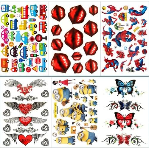 Nu-TATY Sexy lips Temporary Tattoo Body Art Flash Tattoo Stickers 17*10cm Waterproof Fake Tatoo Car Styling Sticker