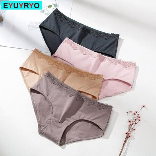 High Quality Cotton Briefs Female Underpants Low Waist Sexy Panties Women Underwear Plus Size Solid Color Lingerie Woman Pantys