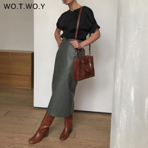Женские кожаные юбки WO.T.WO.Y China At AliExpress