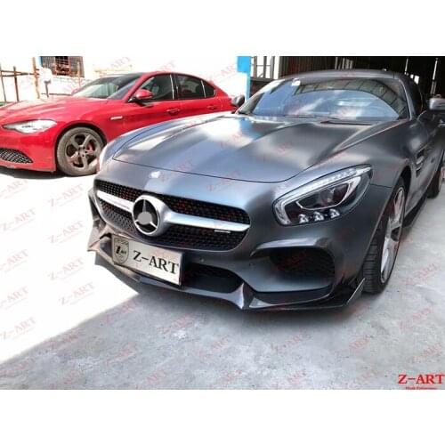 Z-ART carbon fiber front lip for AMG GT carbon fiber front spoiler for AMG GT 2015-2017 carbon fiber front chin