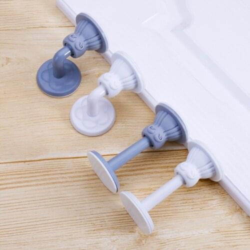NEW ABS Silicone Suction Type Silent Door Stopper Holder Catch Floor Fitting For Home Bedroom Toilet Hardware Wall Protectors