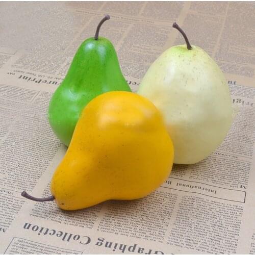 10pcs 9.5cm*8cm green color High imitation Fake artificial pear Fruit model&artificial plastic fake simulated pear fruit