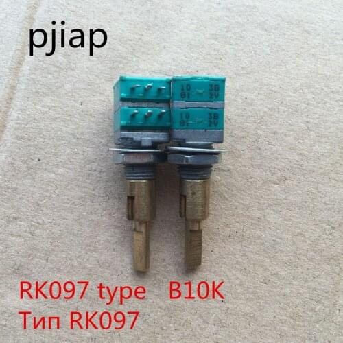 2pcs/lot ALPS switch Dual-axis dual precision potentiometer RK097 B10K amplifier car audio navigation volume