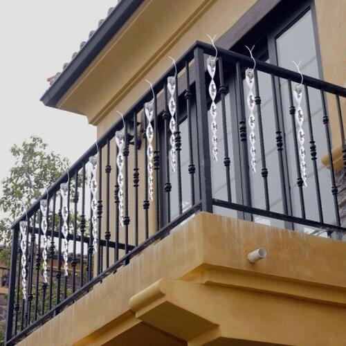 8Pcs Bird Repeller Rotating Rod Spiral Deterrent Control Device Garden Ornaments With Bonus Repellent Reflective Scare Rods