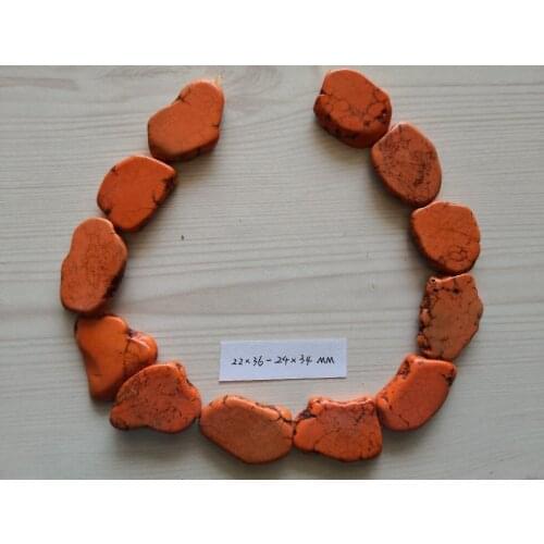 B0036 Natural 22x36-24x34mm Freedom Nugget Fancy Orange Gems Stone Loose Beads 14.5'' Strands Jewelry Making DIY