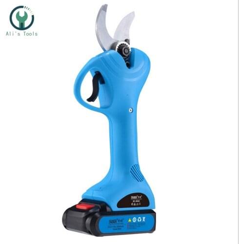 21V Cordless Electric Rechargeable Lithium Pruning Shears Secateur Branch Cutter Electric Fruit Pruning Tool Garden Pruner