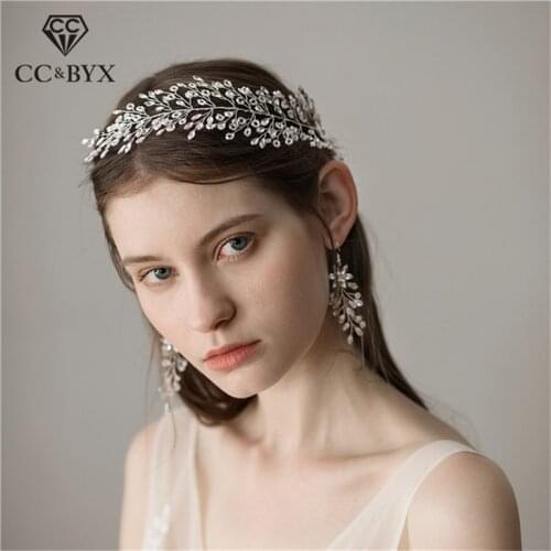 CC Wedding Jewelry Headbands Hairbands Luxury Engagement Hair Accessories For Bridal Princess Crystal Beads Fine Handmade O356