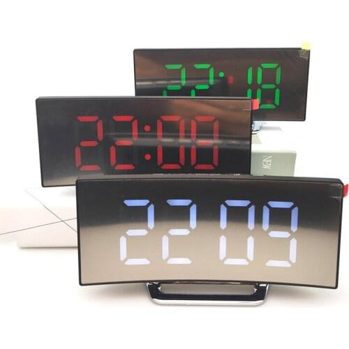 Digital Alarm Clock Snooze Function with USB Port Adjustable Volume with 2 AlarmTemp Detect Sound Control for Desk Bedroom