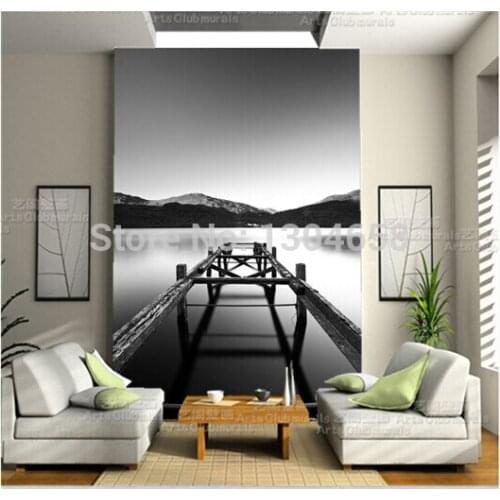 Free shipping custom 3D wallpaper mural Long Exposure on Loch Lomond TV sofa bedroom wallpaper wallpaper backdrop