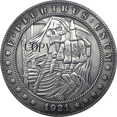 Hobo Nickel 1921-D USA Morgan Dollar COIN COPY Type 171