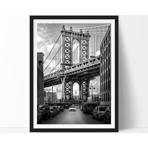 Paris London Bridge Madrid City Street Canvas Painting Black White Posters and Prints Wall Art Decorative Picture Home Decor