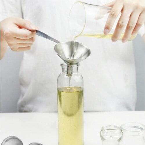 Kitchen Oil Liquid Funnel With Long Handle Canning Funnel Seperatory Oil Tool Kitchen Stainless Steel Funnel Kitchen Accessories