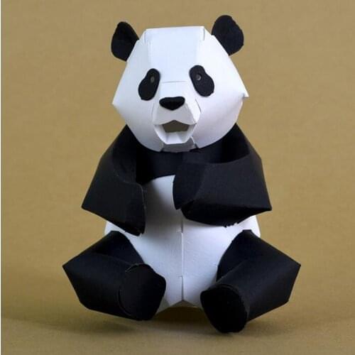 19.5X31cm Paper Model Kit Panda Paper Pack Craft 3D Puzzles DIY Handiwork Toys Event Gifts For Children Home Ornaments Deco