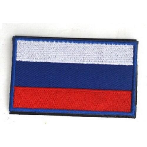 Russia Flag Patch Personality Embroidery Badges Customized For Clothes Russian Flag Patches
