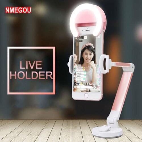 Desk Mobile Phone Tablet Stand Fold Live Holder for Xaomi Redmi 4x Samsung J5 2017 S8 S9 Plus Gionee M6 360 Rotation Car Tripod